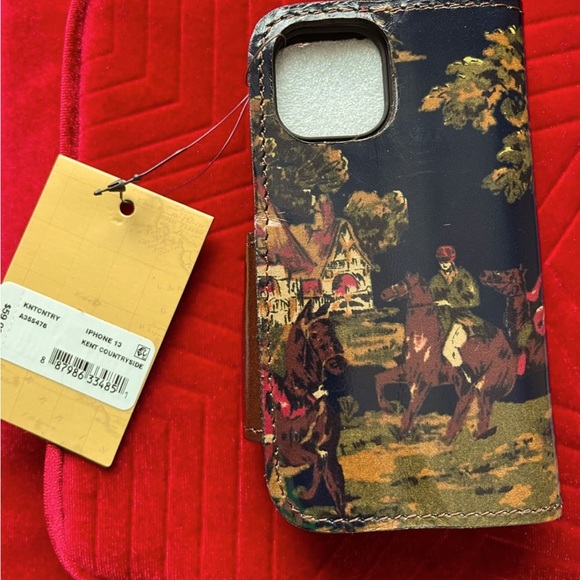 iPhone 13 Mini Case. Patricia Nash—Kent Countryside design—leather - Picture 2 of 3